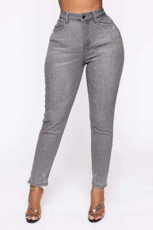 Admire Me High Rise Jeans - Grey