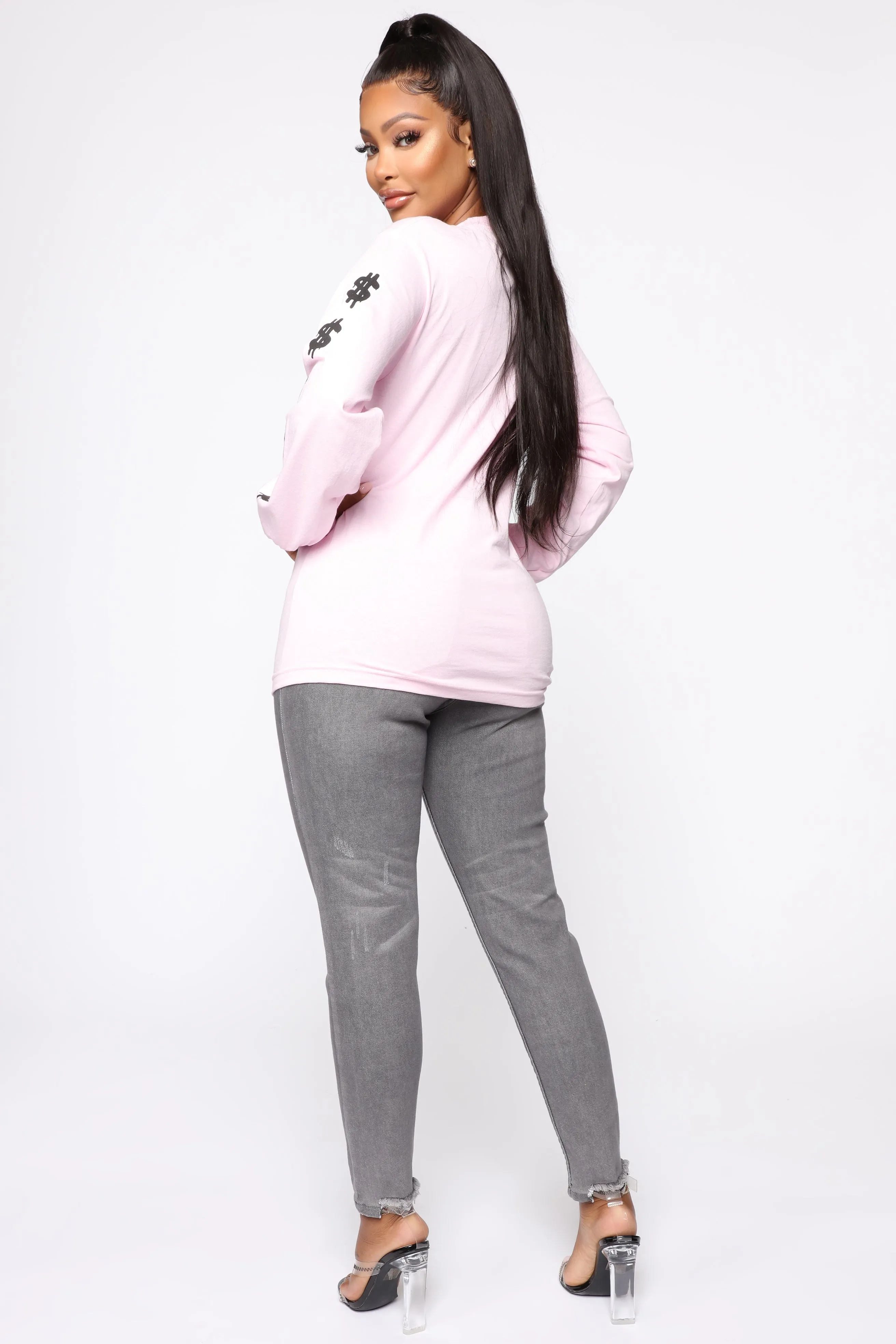 Admire Me High Rise Jeans - Grey