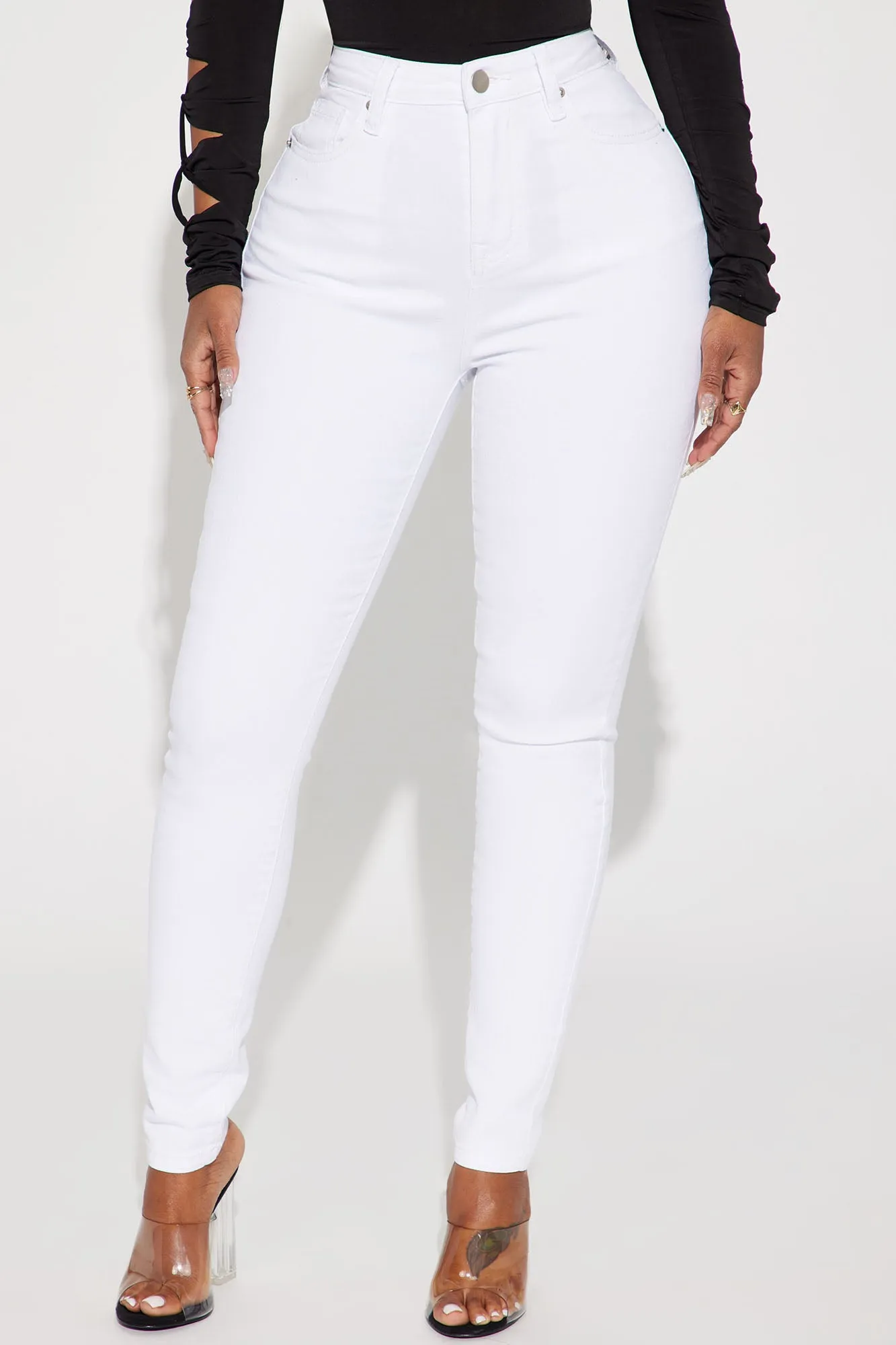 Aspen High Rise Stretch Skinny Jeans - White