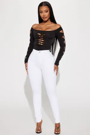 Aspen High Rise Stretch Skinny Jeans - White