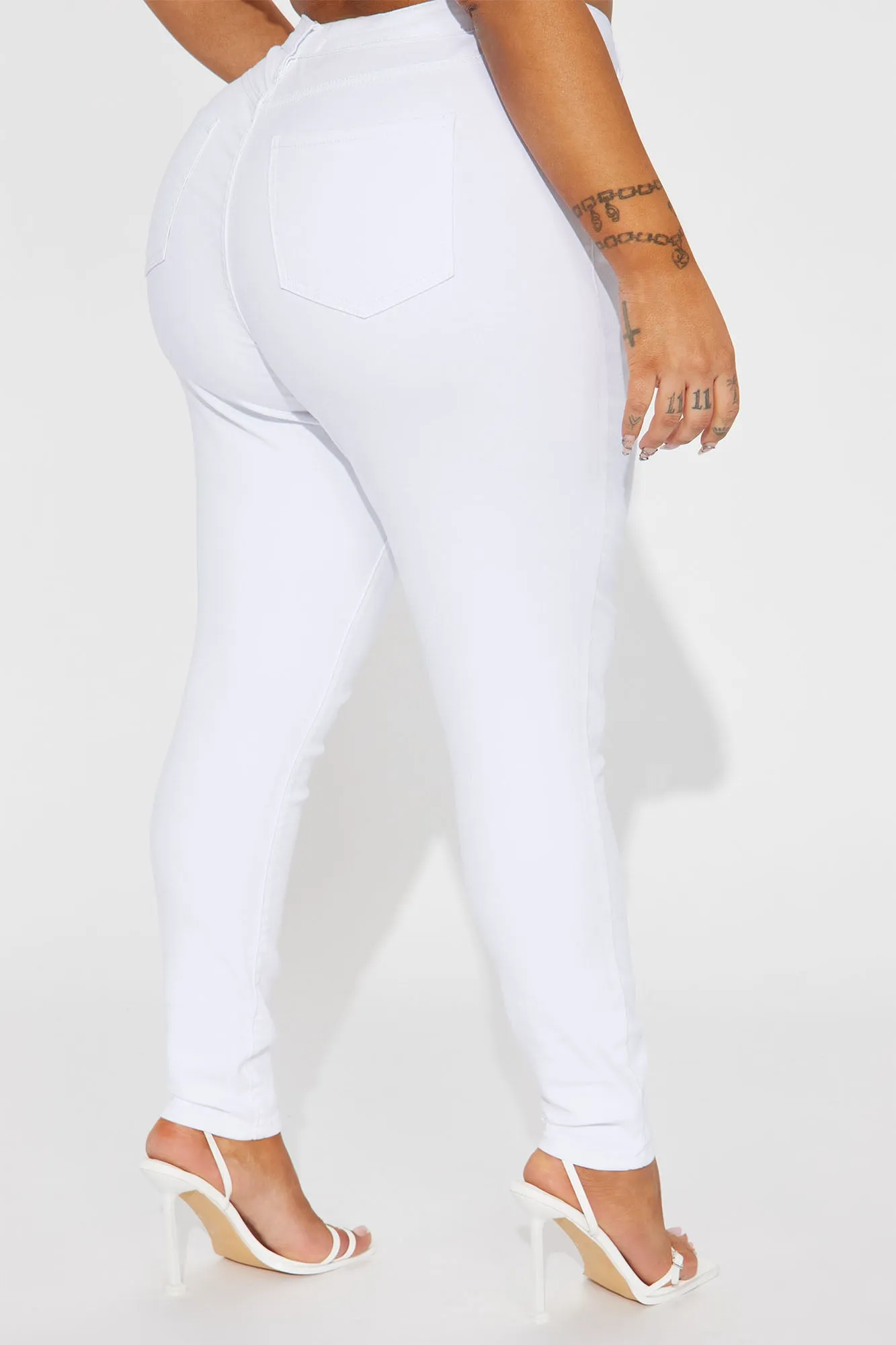 Aspen High Rise Stretch Skinny Jeans - White