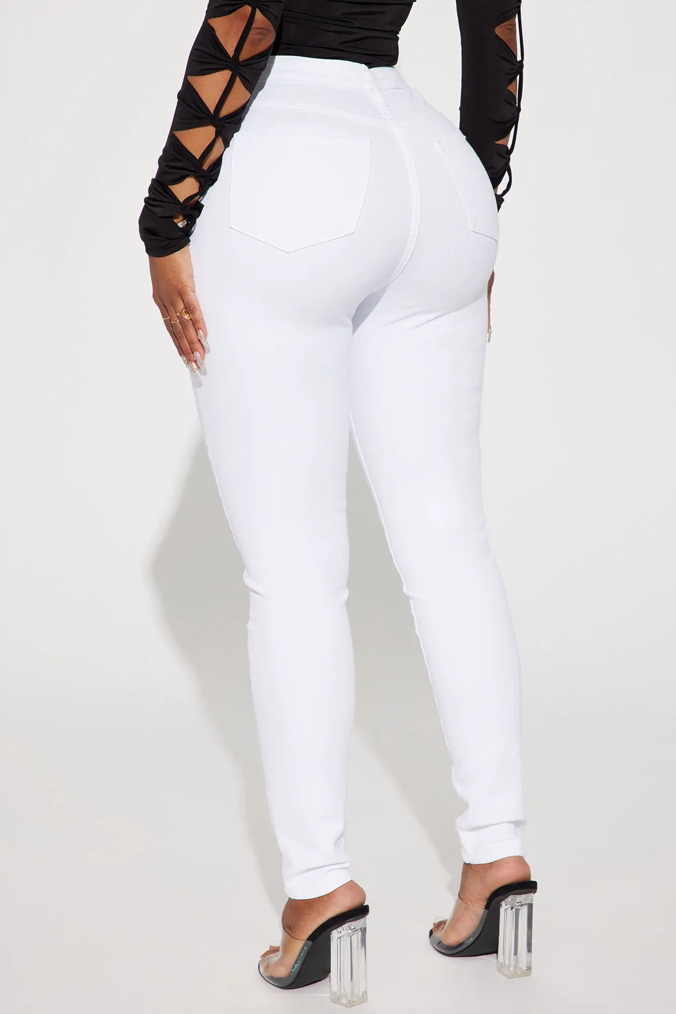 Aspen High Rise Stretch Skinny Jeans - White