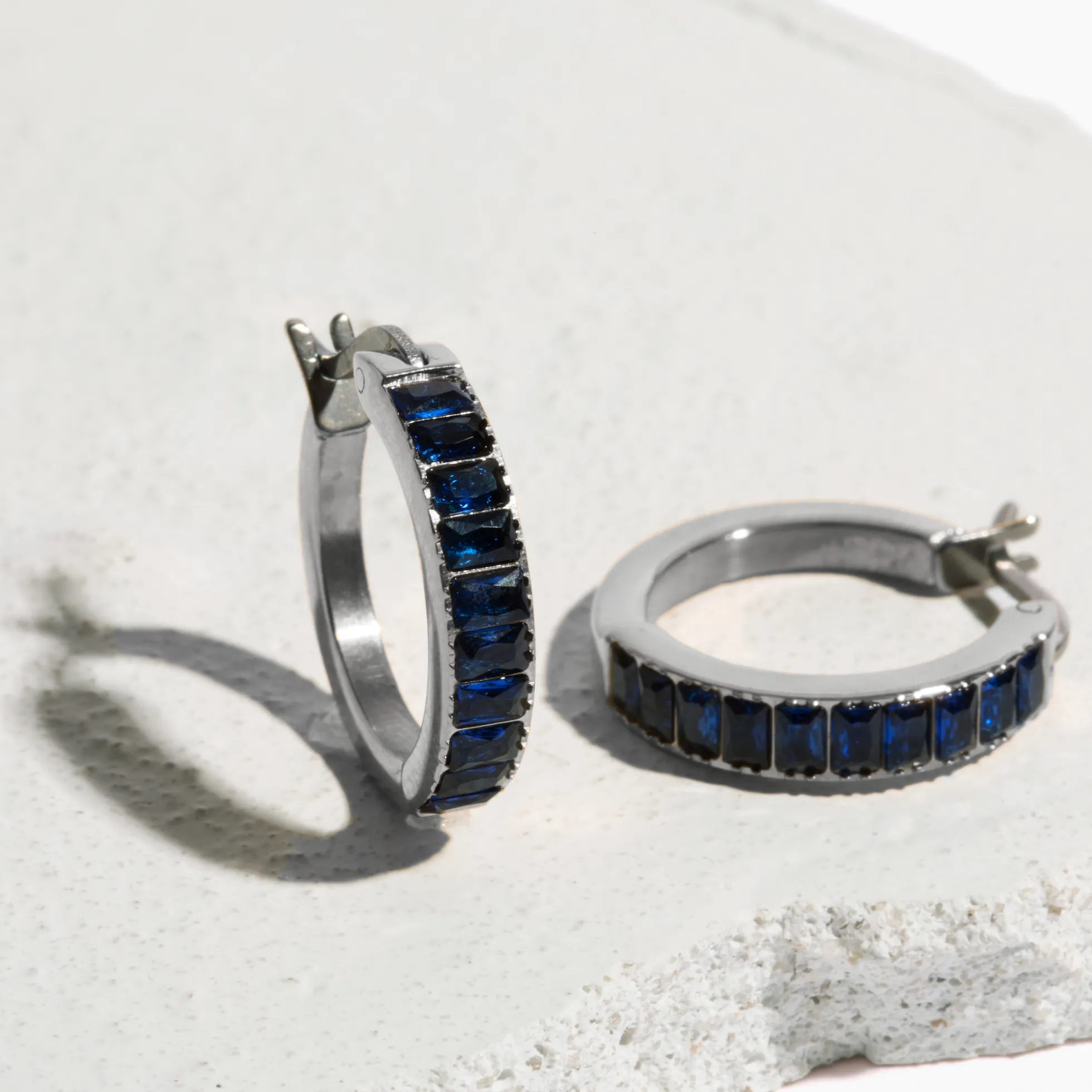 Baguette Hoop Earrings