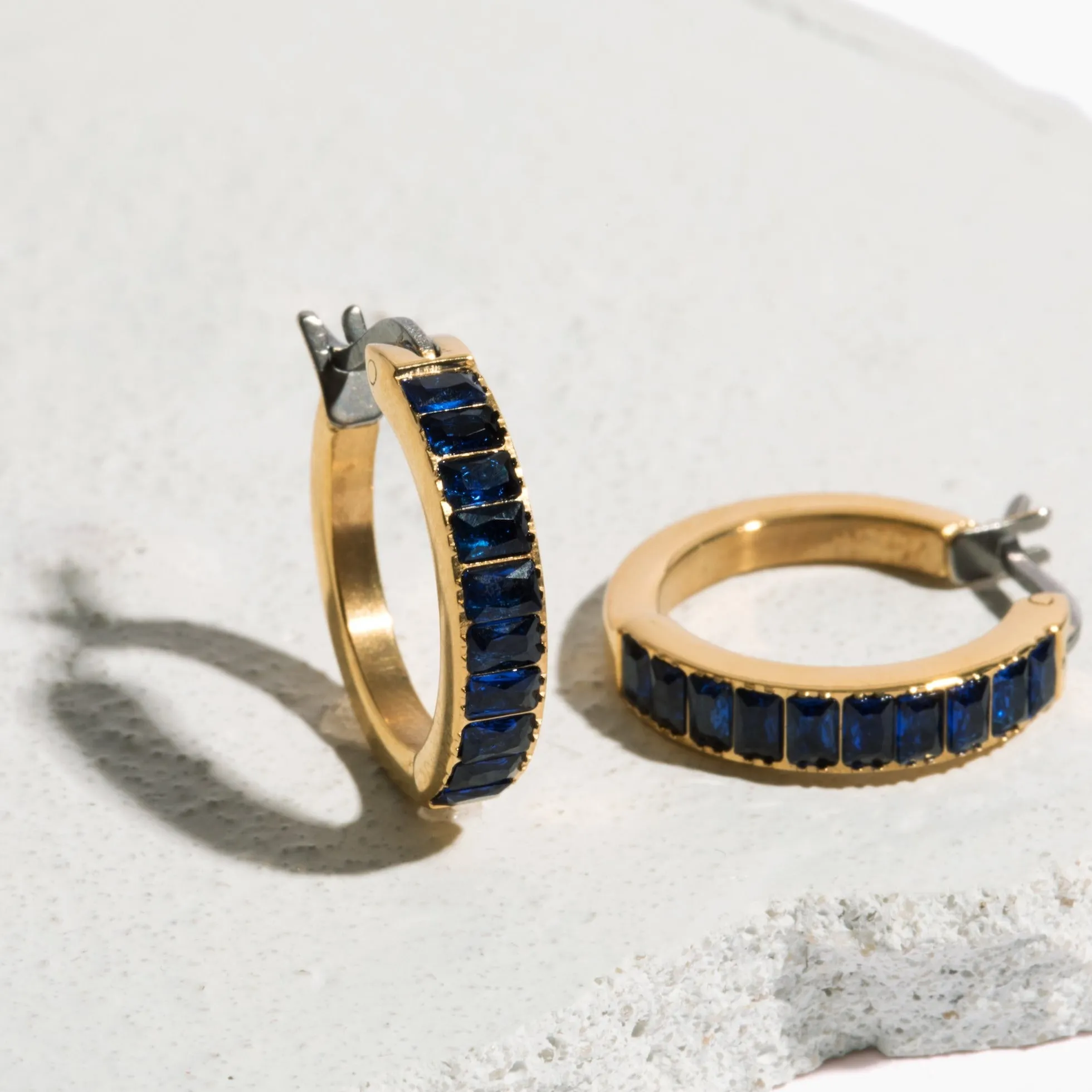 Baguette Hoop Earrings