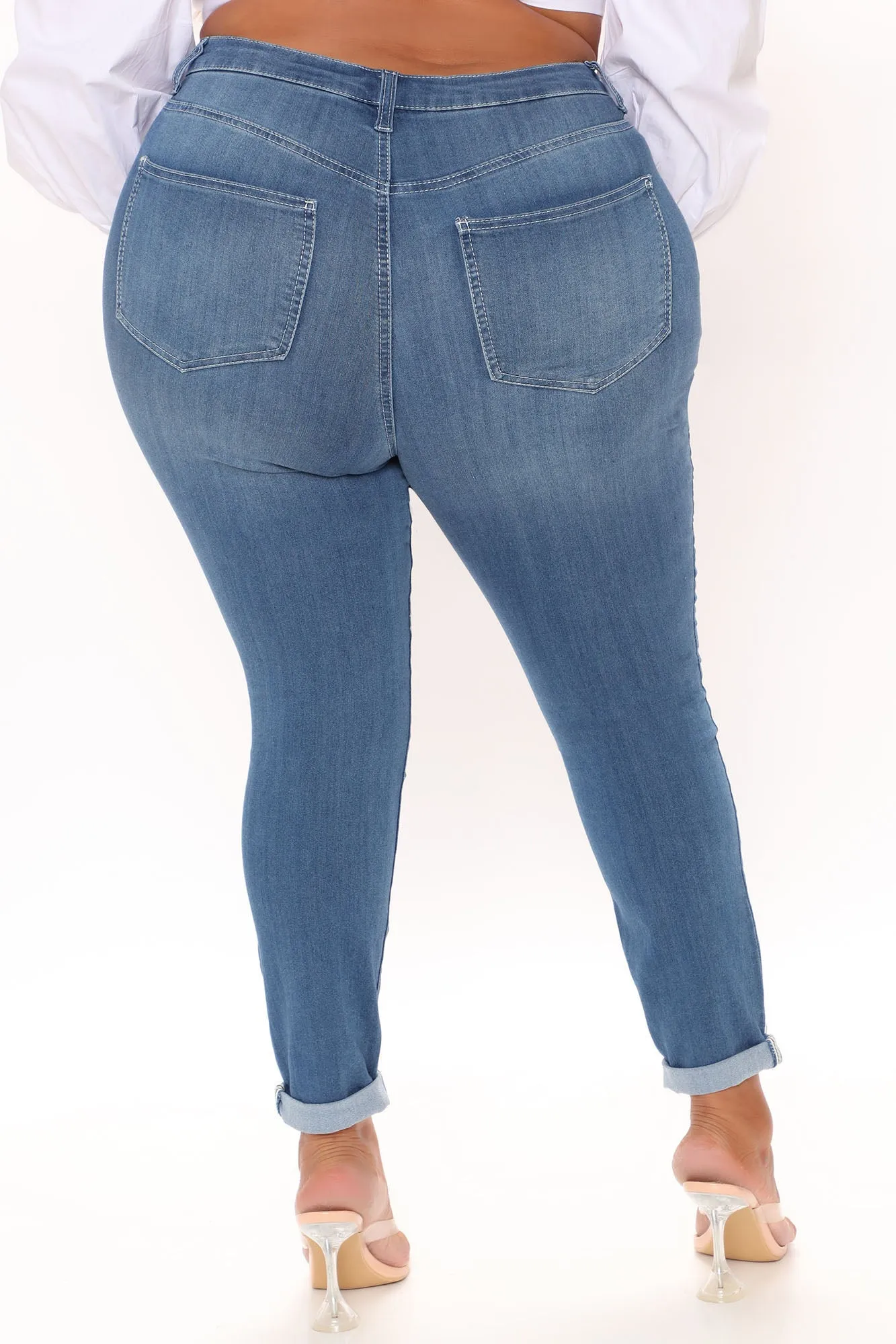 Bernice Ankle Jeans - Medium Blue Wash