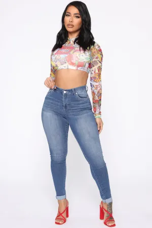 Bernice Ankle Jeans - Medium Blue Wash