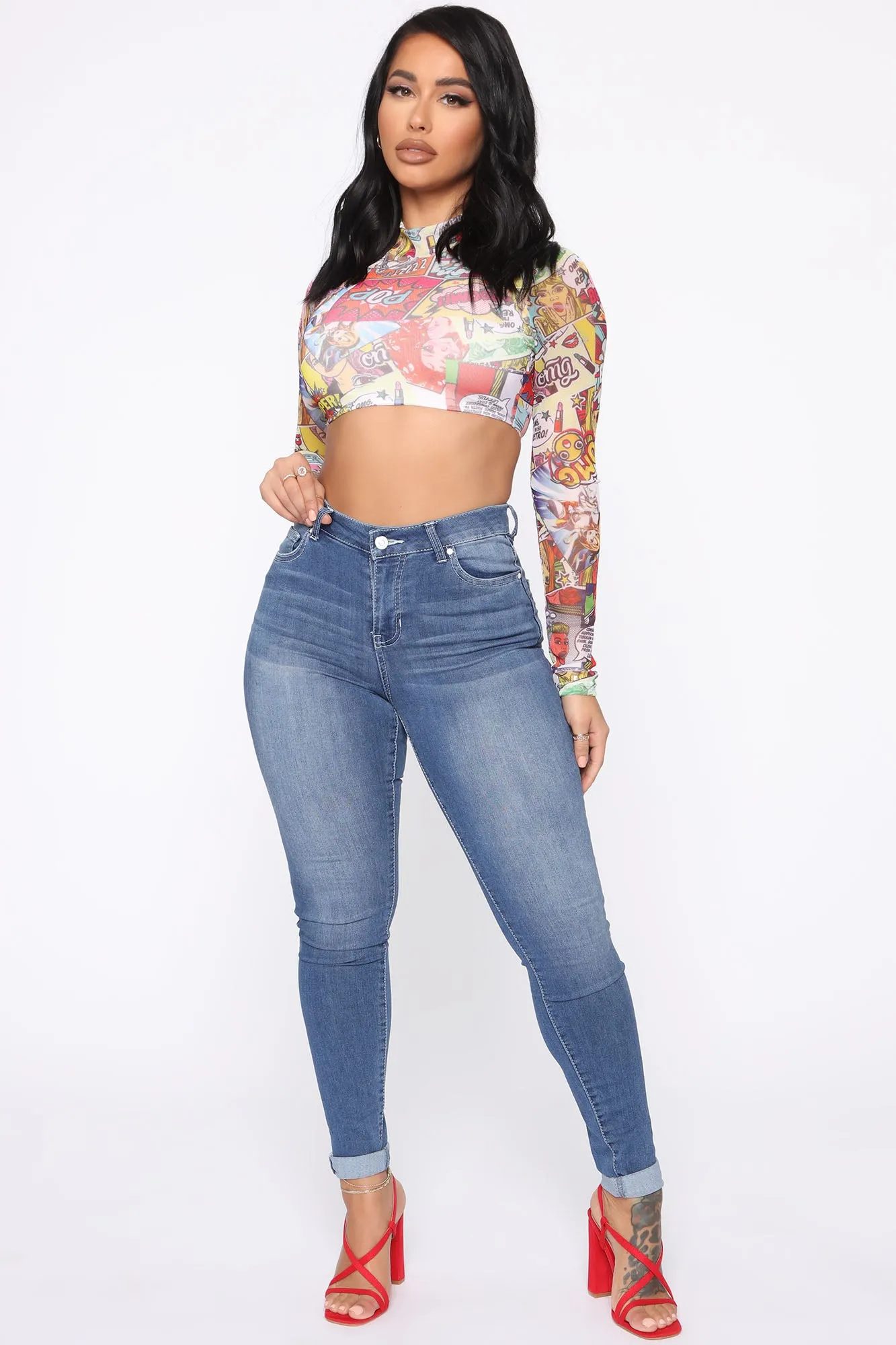Bernice Ankle Jeans - Medium Blue Wash
