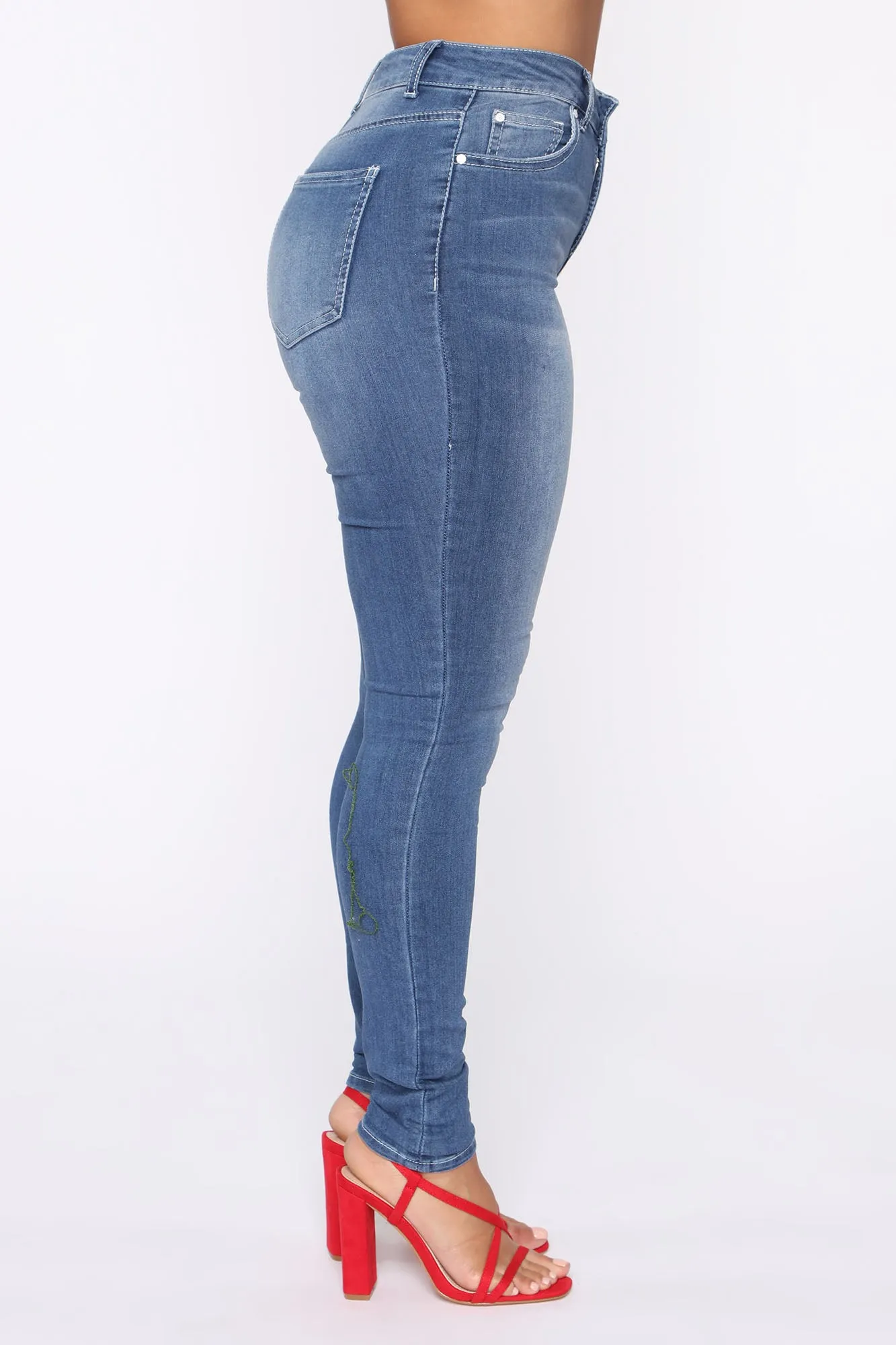 Bernice Ankle Jeans - Medium Blue Wash