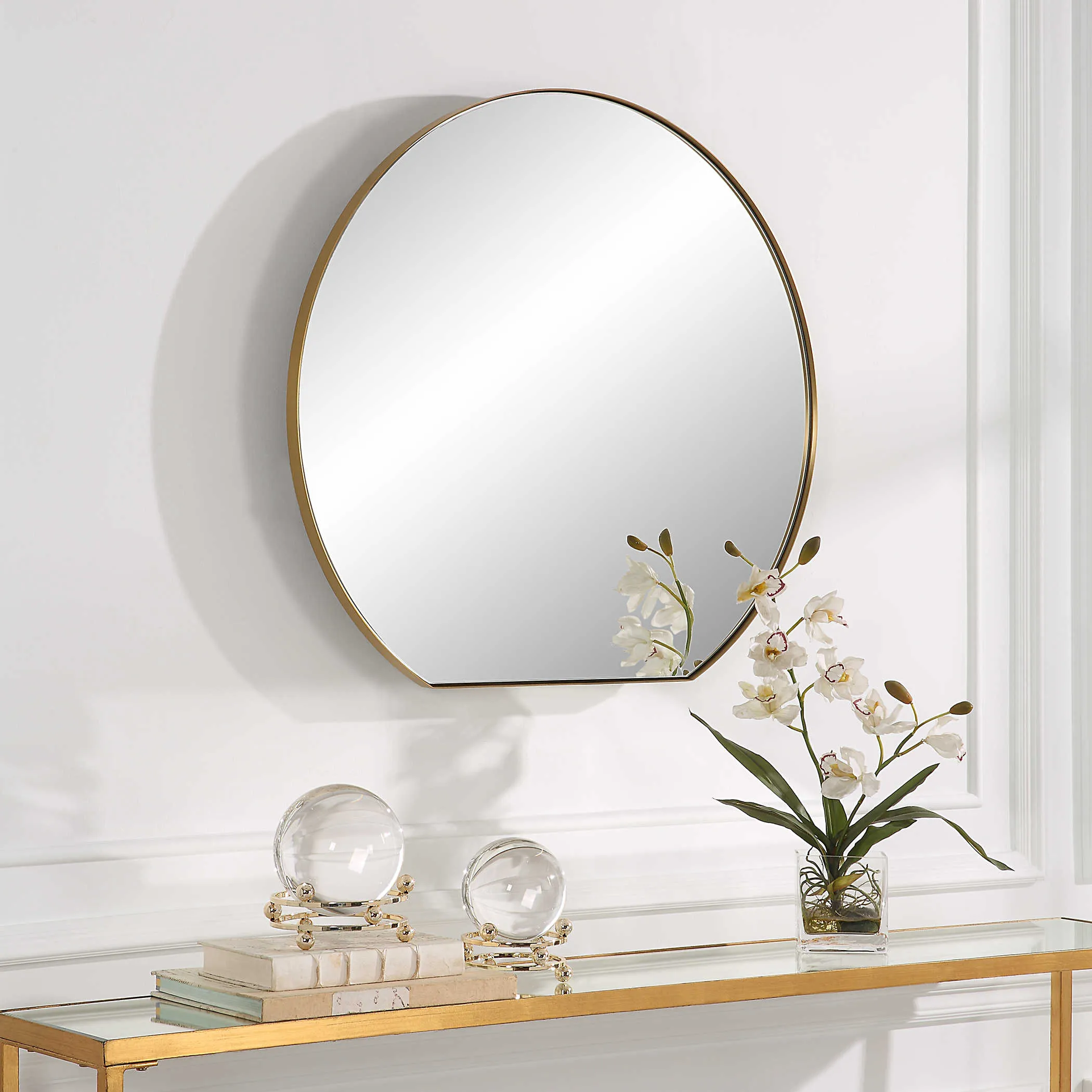 Caldwell Small Brass Mirror