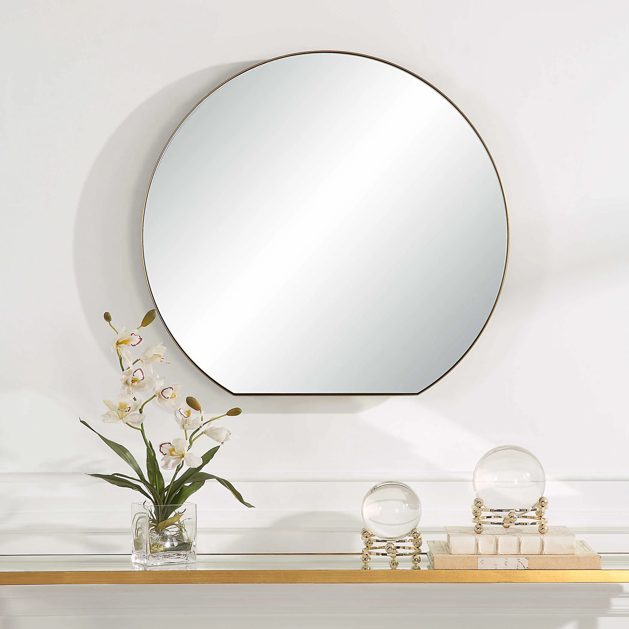 Caldwell Small Brass Mirror