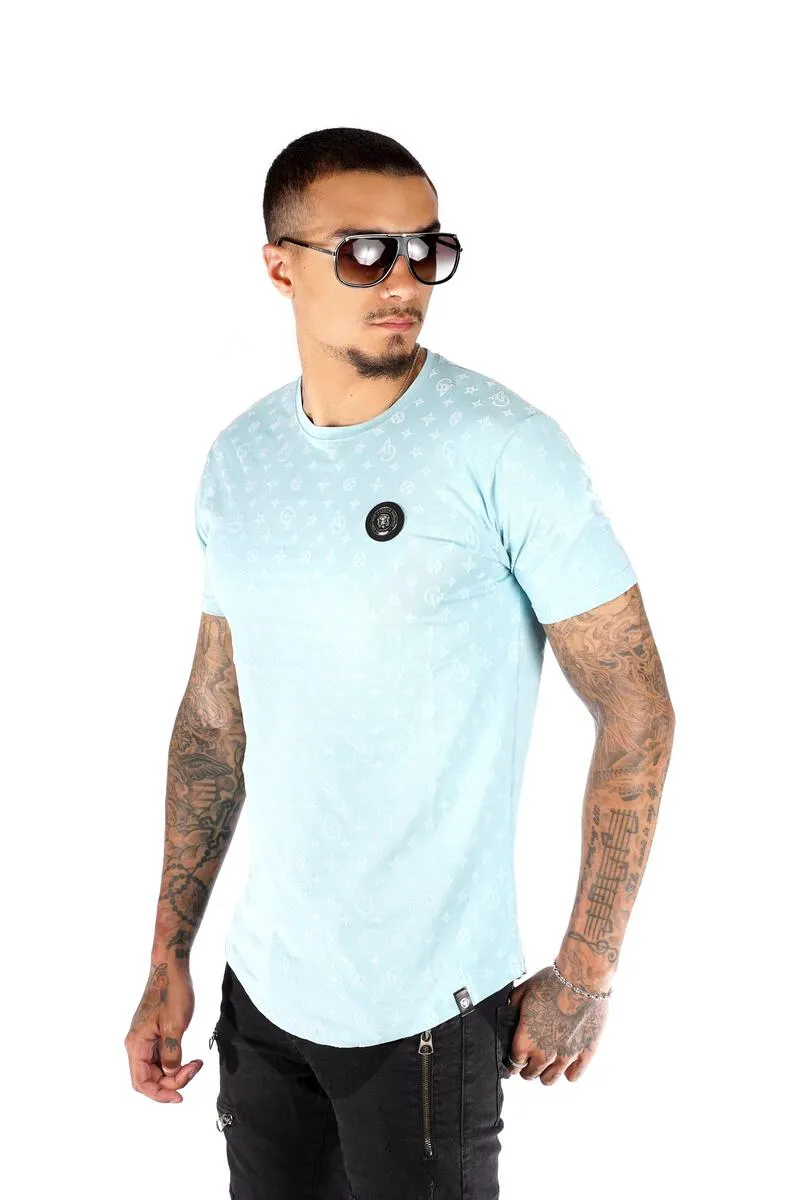 George V Paris T-Shirt - Baby Blue - GV Logo