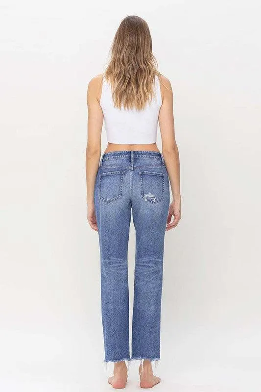 Hannah High Rise Straight Jeans