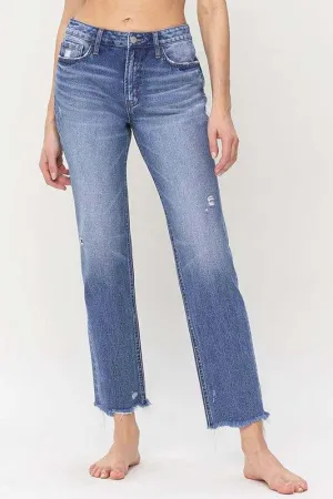 Hannah High Rise Straight Jeans