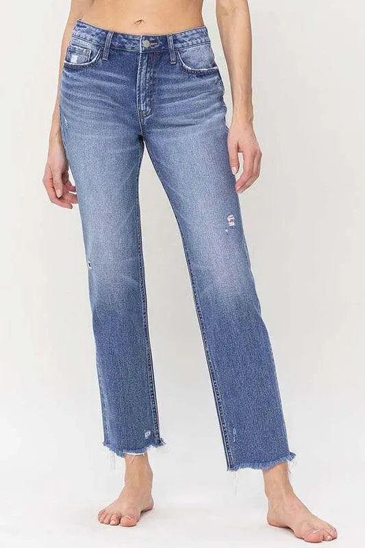 Hannah High Rise Straight Jeans
