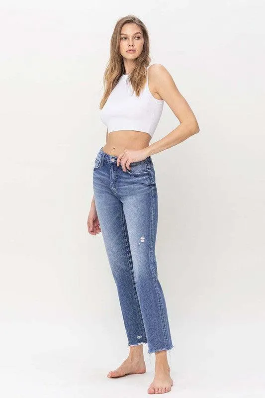 Hannah High Rise Straight Jeans