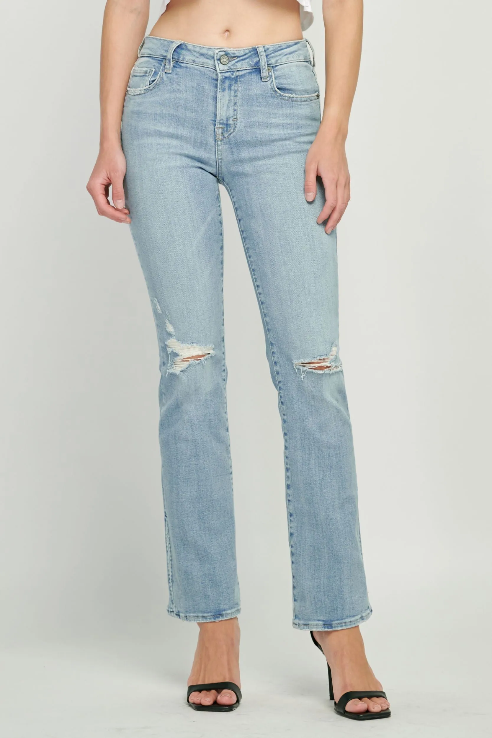 Hidden Ryan Light Wash Low Rise Boot Cut Jean