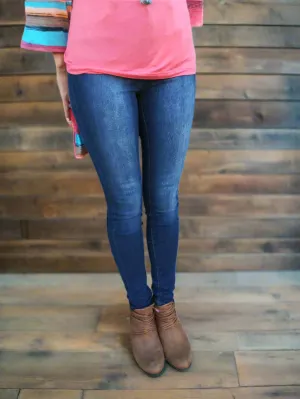 High-Rise Dark Wash Skinny Denim 9922HRSD
