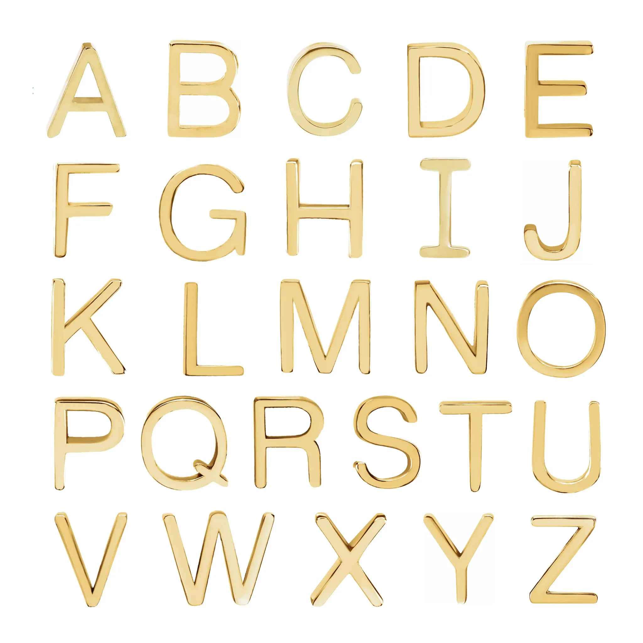 Love Letter Initial Necklace - 14K Solid Gold