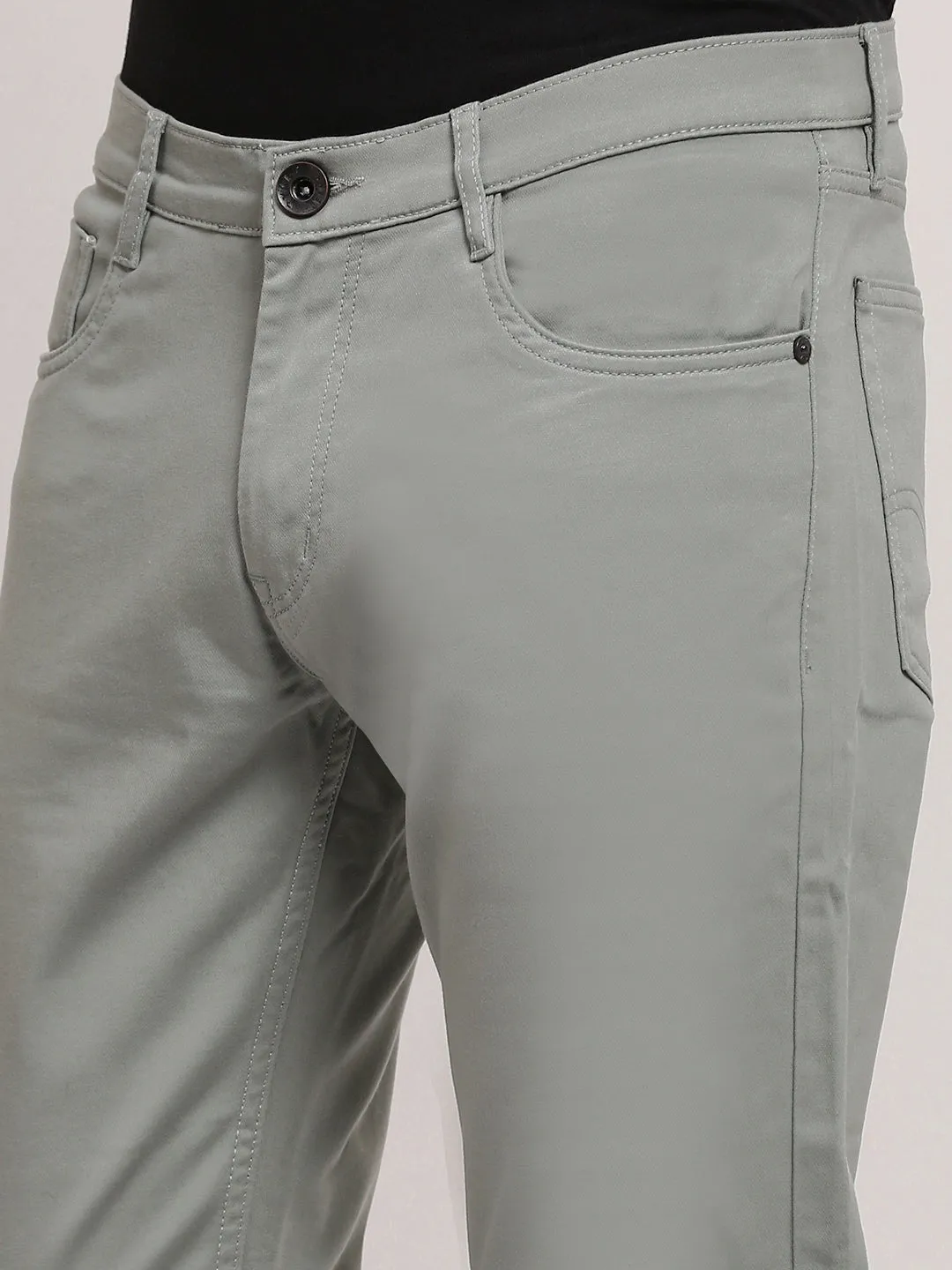 Men Grey Slim Fit Low-Rise Jeans