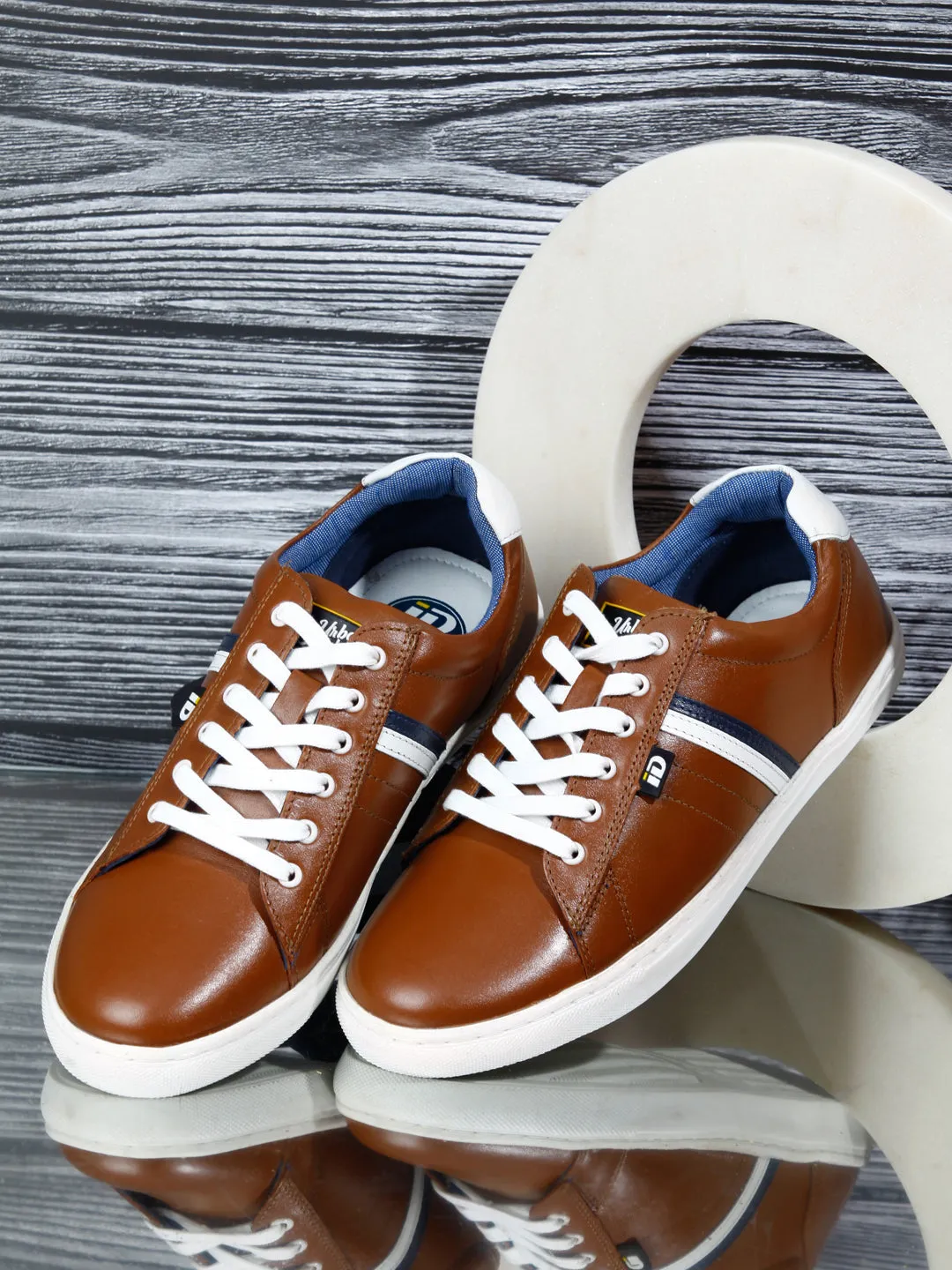 Men's Tan Lace Up  Casual Sneaker (ID3056)
