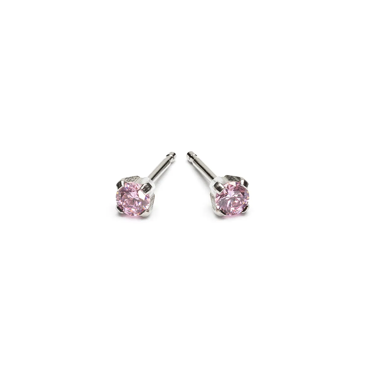 Mini Pink Crystal Stud Earrings