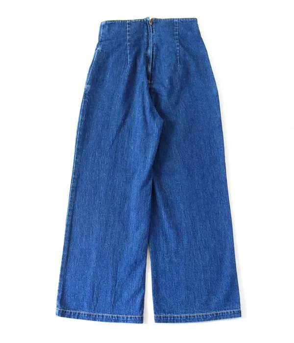 PHEENY/11oz LOOSE DENIM WAIST LACE-UP JEANS(INDIGO)