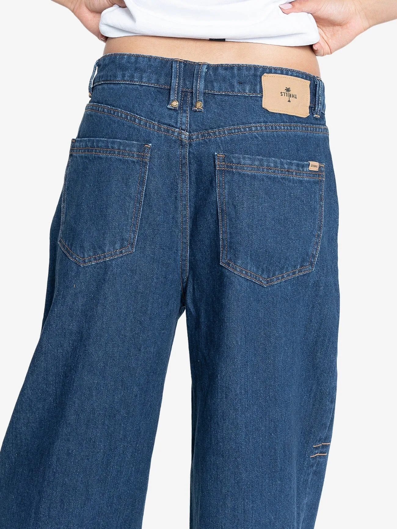Tony Low Rise Big Baggy Jean - Double Indigo Rinse