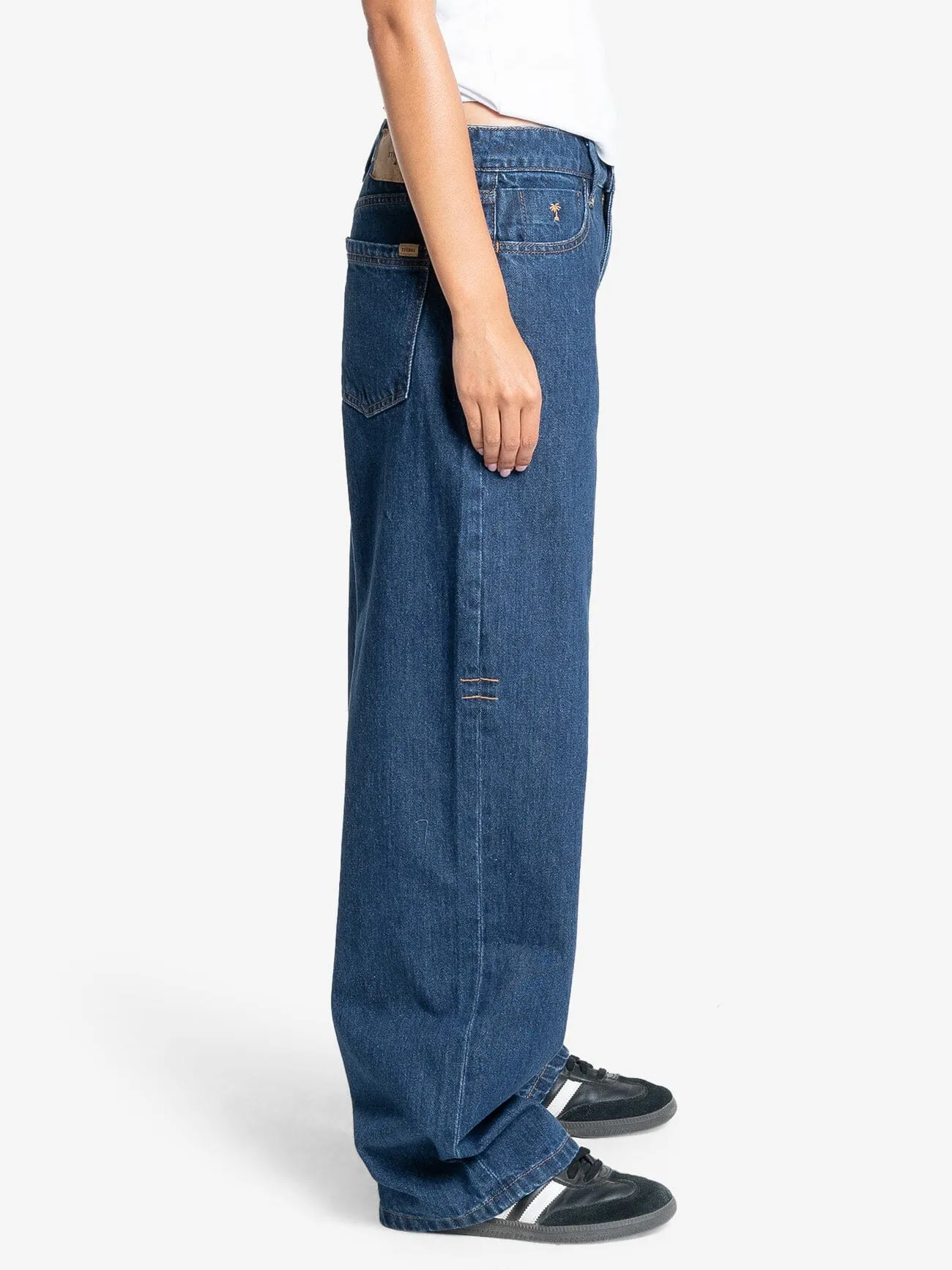Tony Low Rise Big Baggy Jean - Double Indigo Rinse