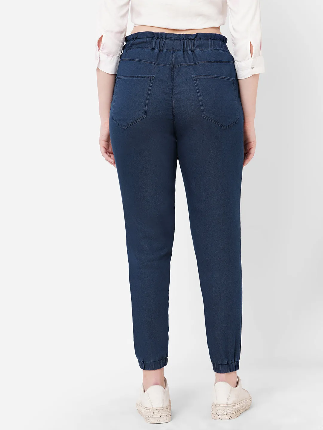 Women High-Rise Denim Jogger