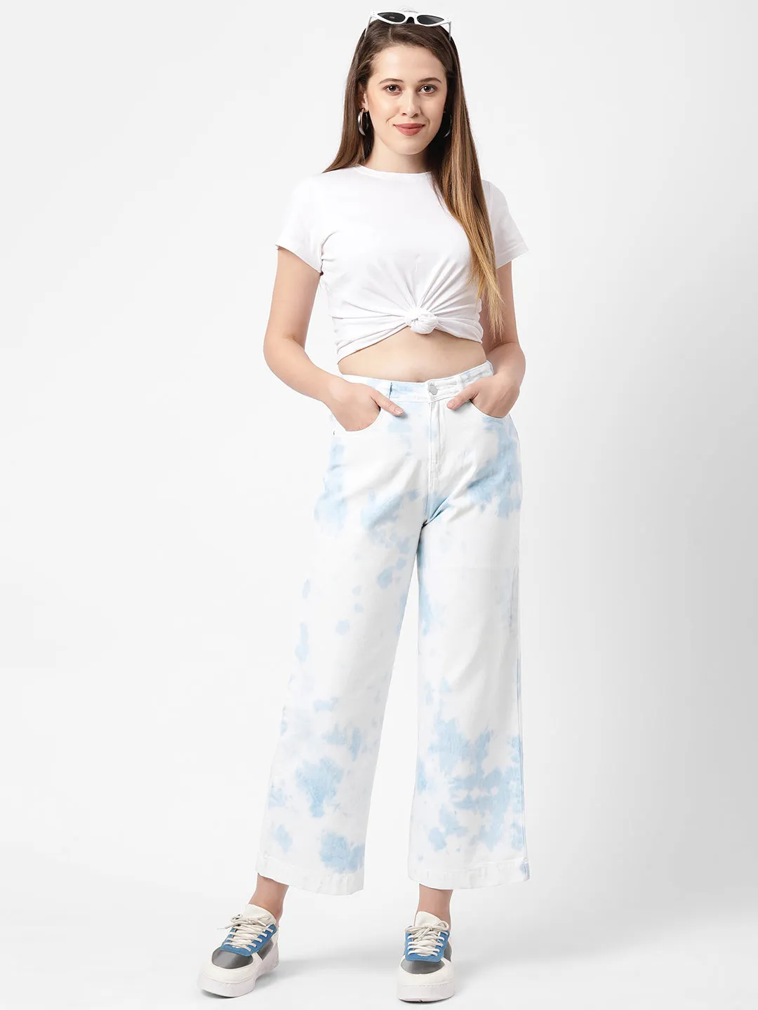 Women High-Rise Wide Leg Jeans