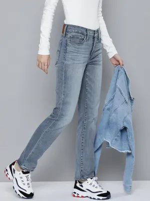 Women's 721 Blue Straight Fit High Rise Jeans