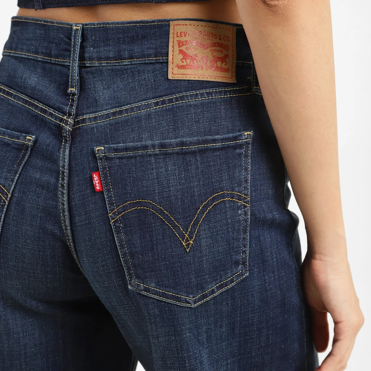 Women's 721 Blue Wideleg Fit High Rise Jeans