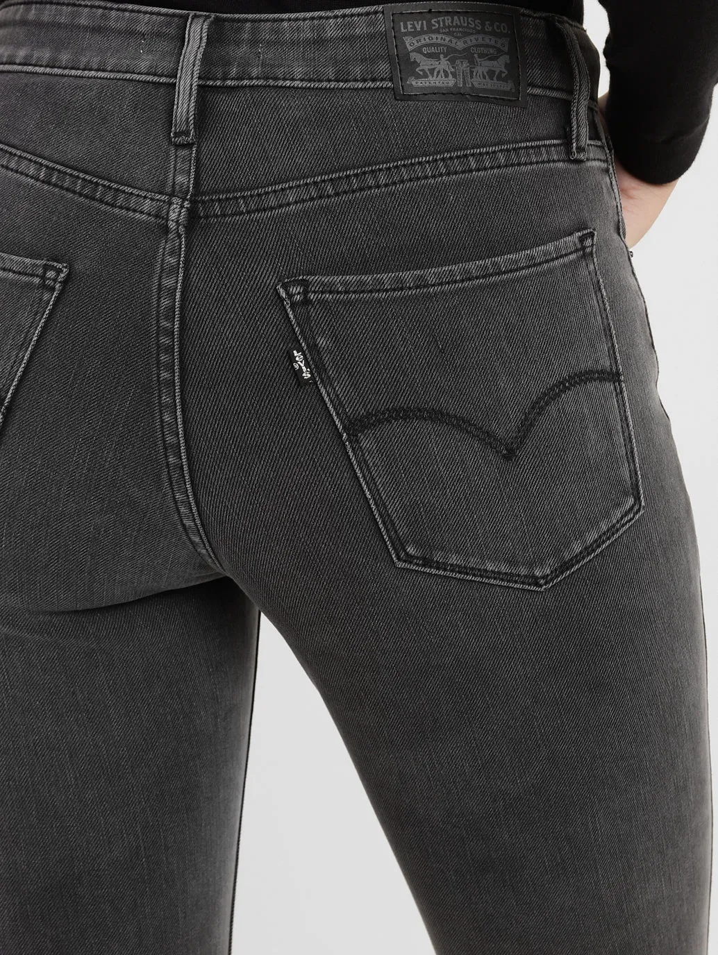 Women's 721 Grey Skinny Fit High Rise Jeans
