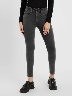 Women's 721 Grey Skinny Fit High Rise Jeans