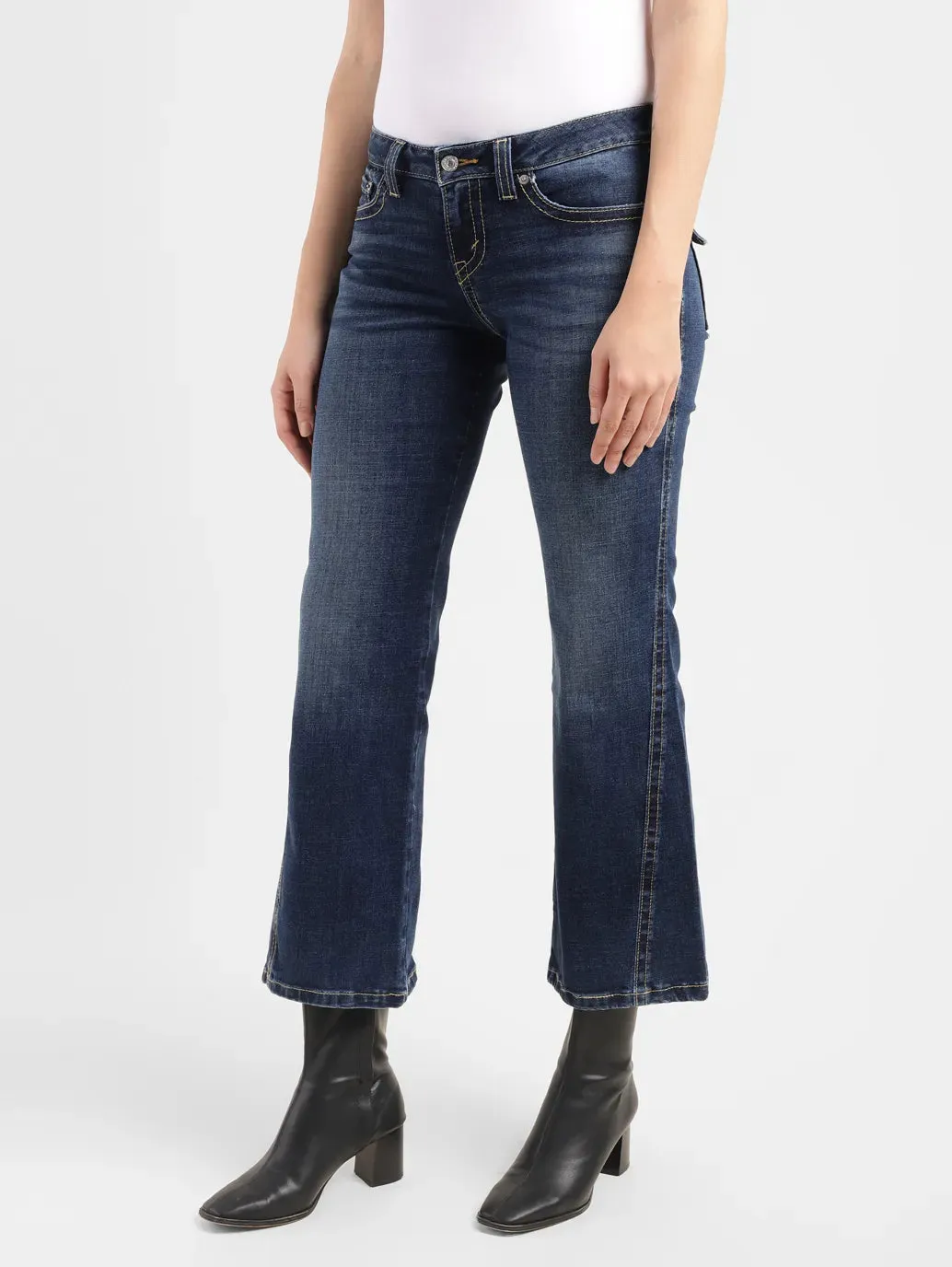 Women's 725 Blue Bootcut Fit Low Rise Jeans