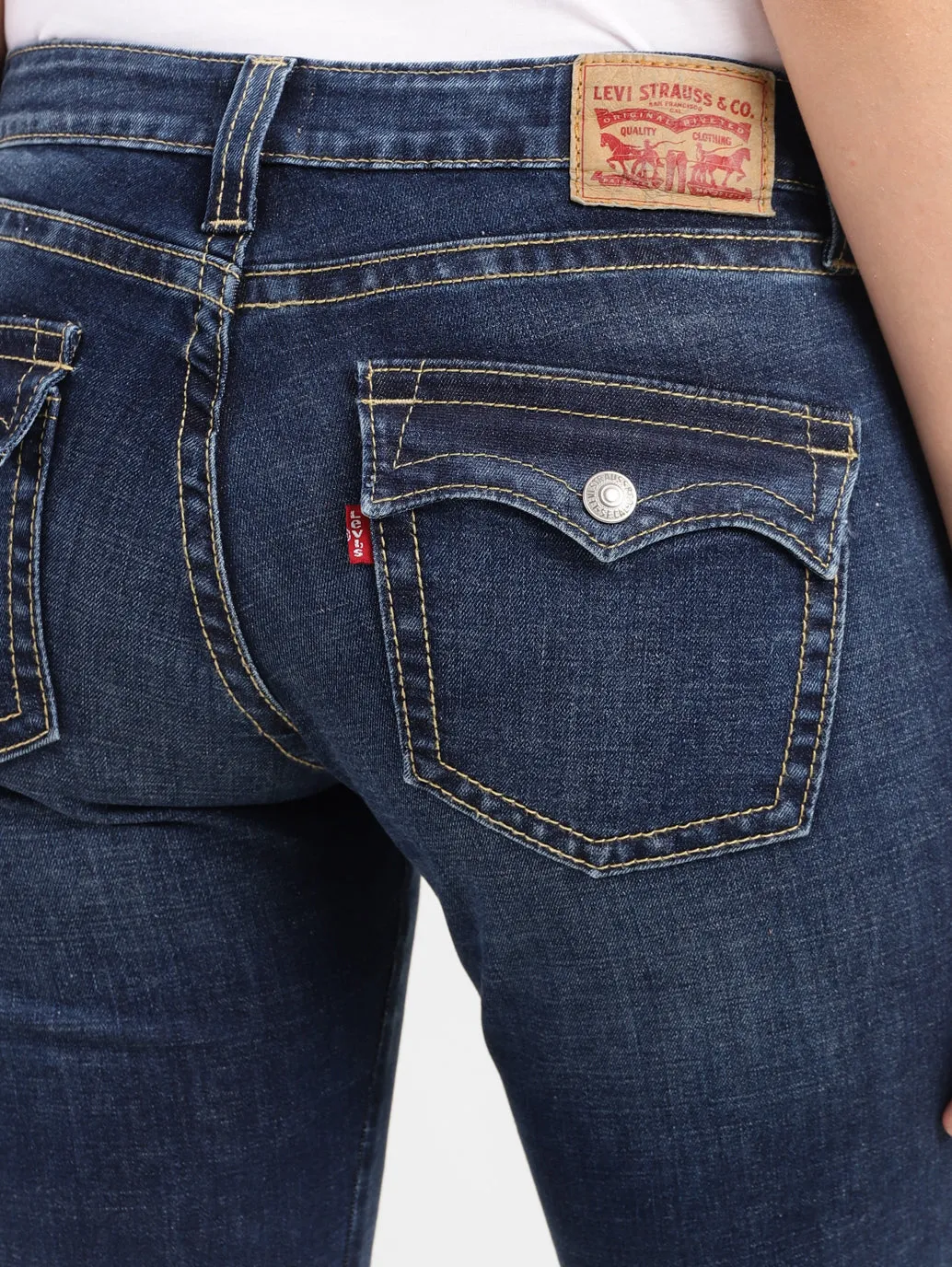 Women's 725 Blue Bootcut Fit Low Rise Jeans