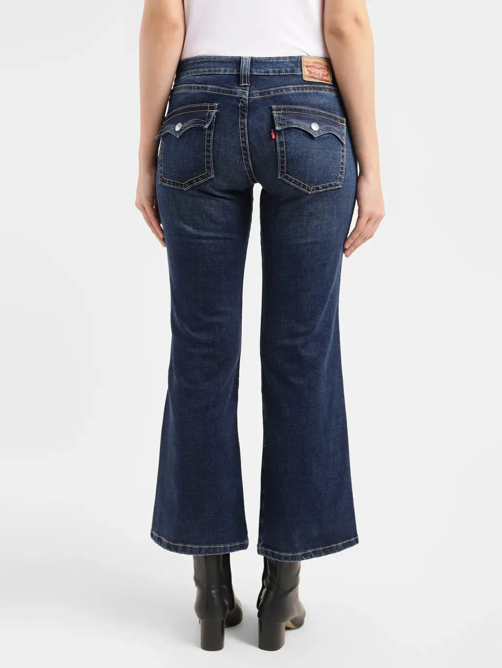 Women's 725 Blue Bootcut Fit Low Rise Jeans