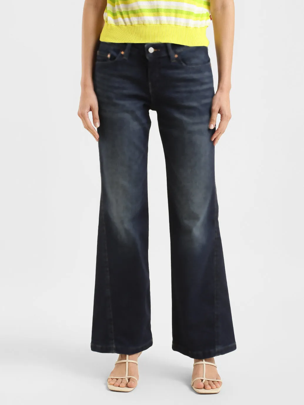 Women's 726 Blue Bootcut Fit Low Rise Jeans
