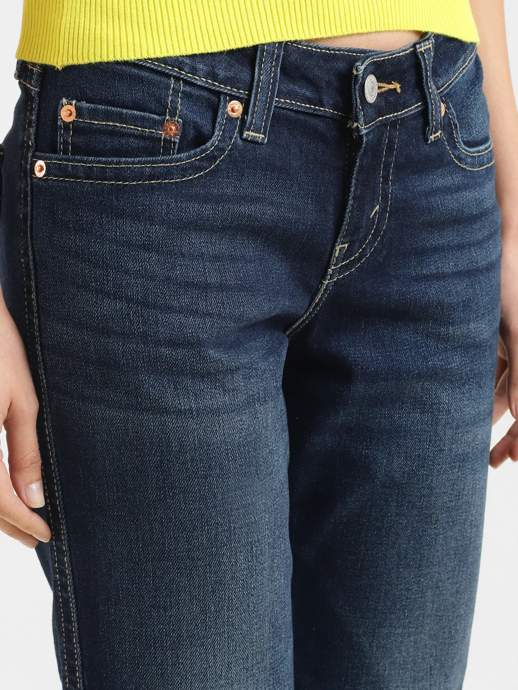 Women's 726 Blue Bootcut Fit Low Rise Jeans