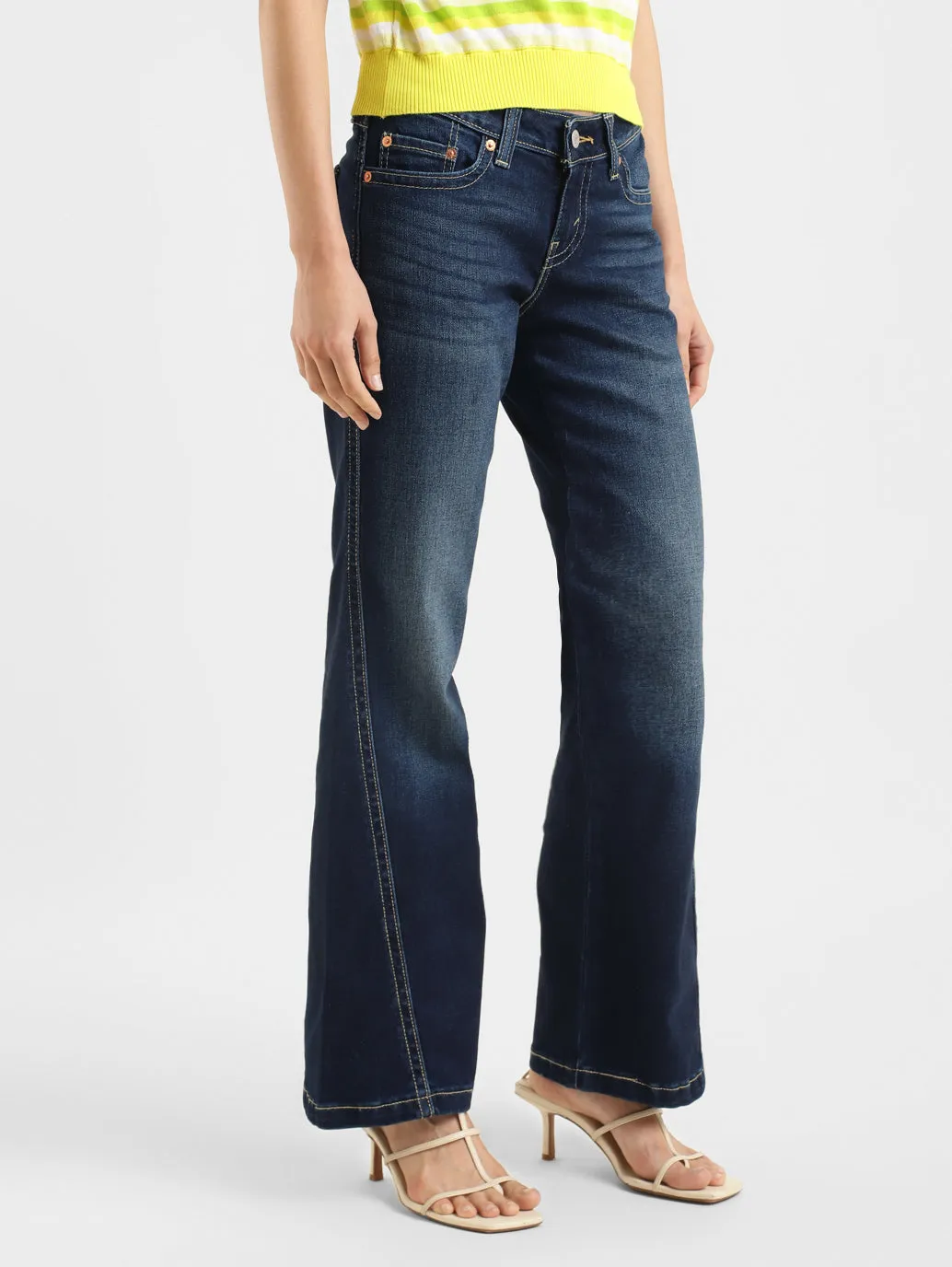 Women's 726 Blue Bootcut Fit Low Rise Jeans