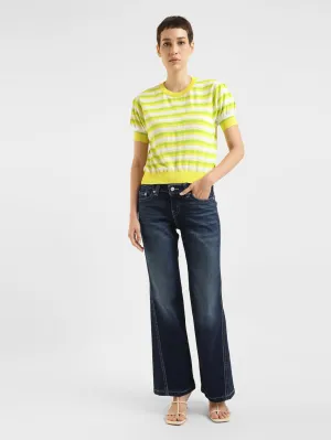 Women's 726 Blue Bootcut Fit Low Rise Jeans