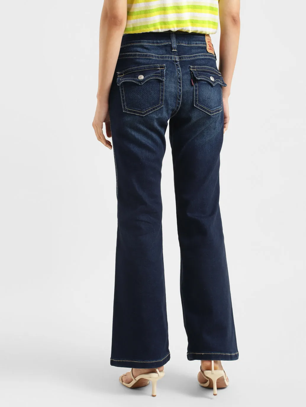 Women's 726 Blue Bootcut Fit Low Rise Jeans
