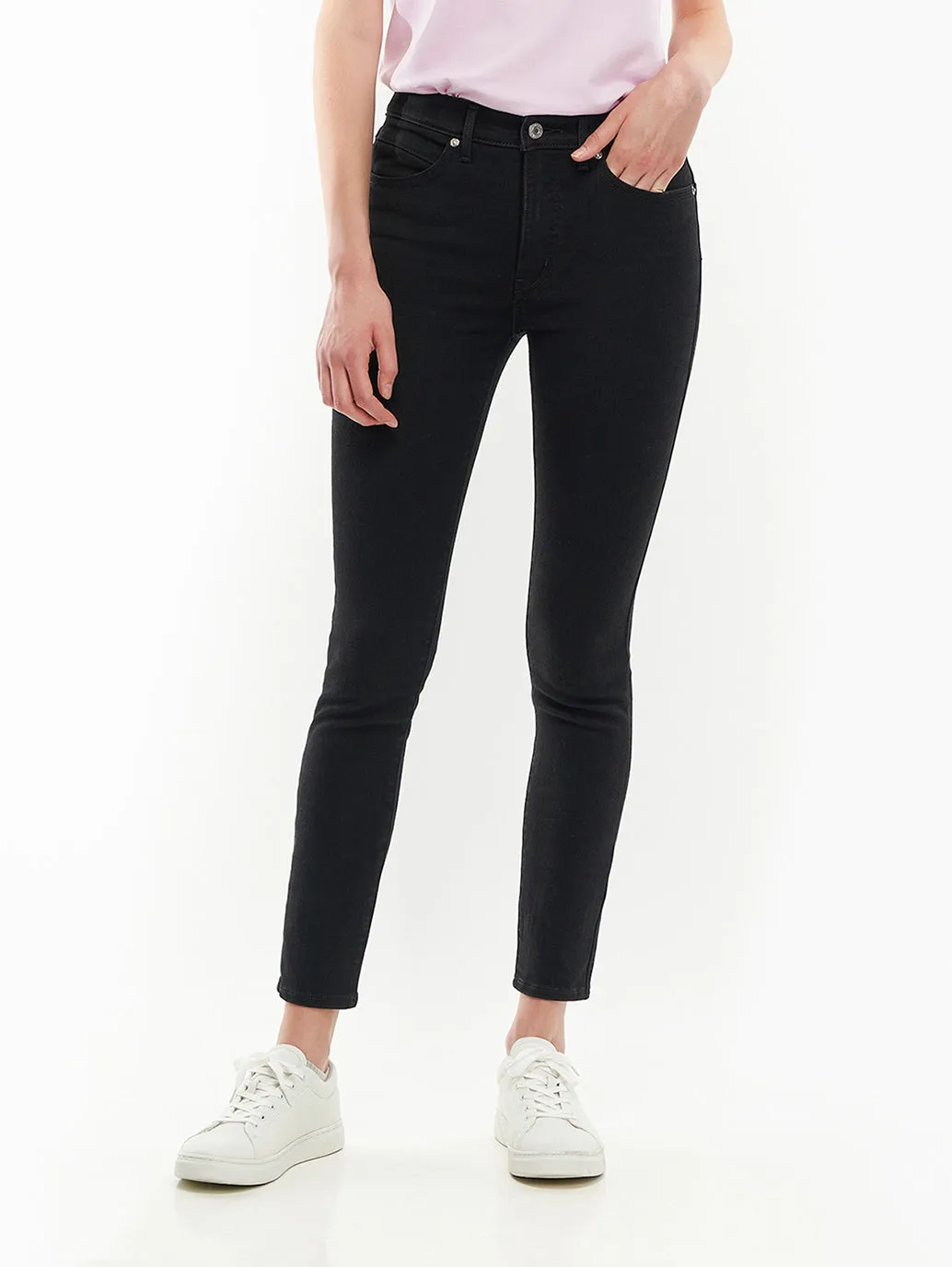 Women's Black Skinny Fit High Rise Jeans