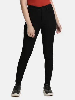 Women's Black Super Skinny Fit High Rise Jeans