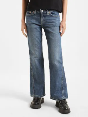 Women's Blue Bootcut Fit High Rise Jeans