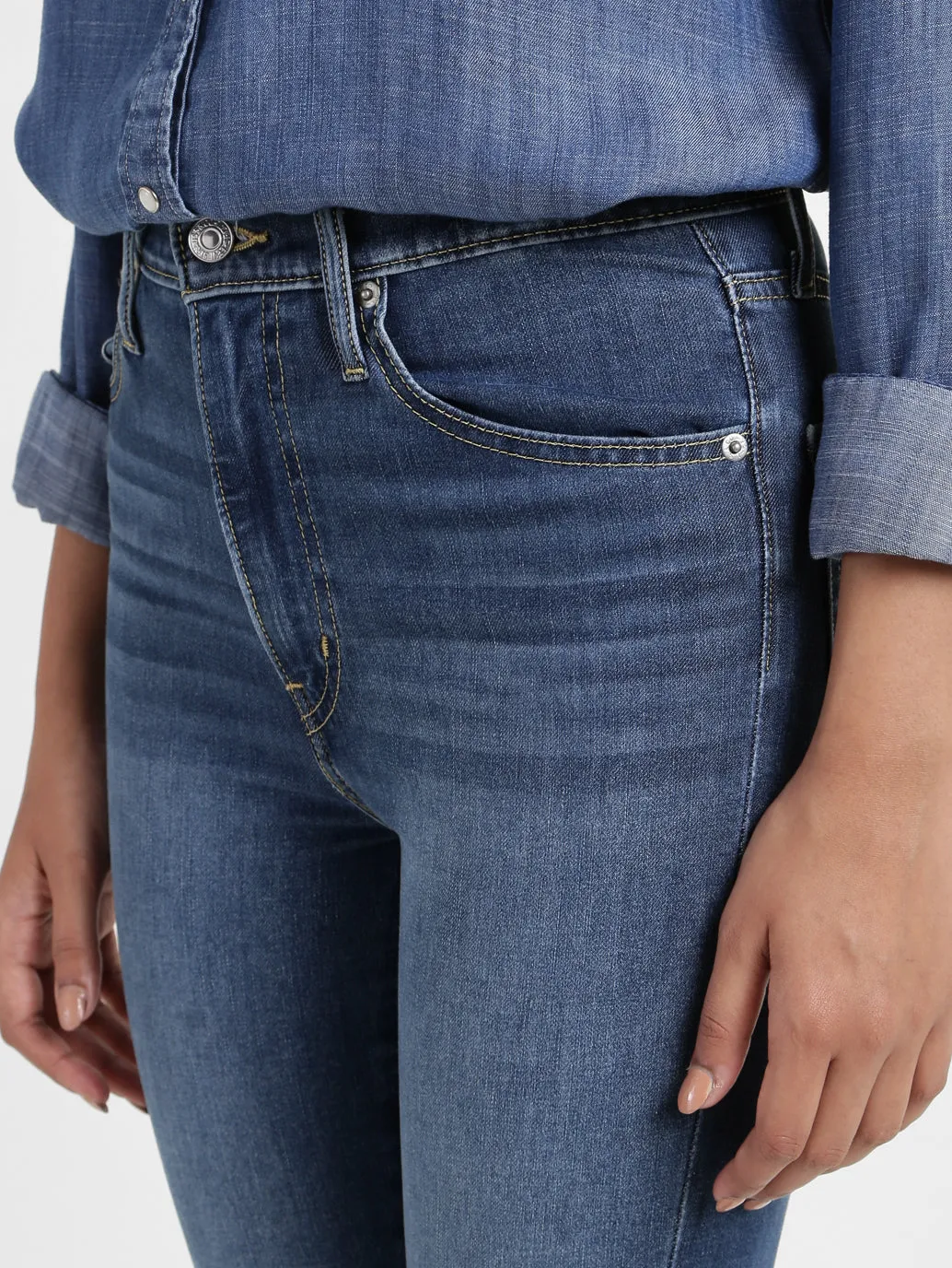 Women's Blue Skinny Fit High Rise Jeans