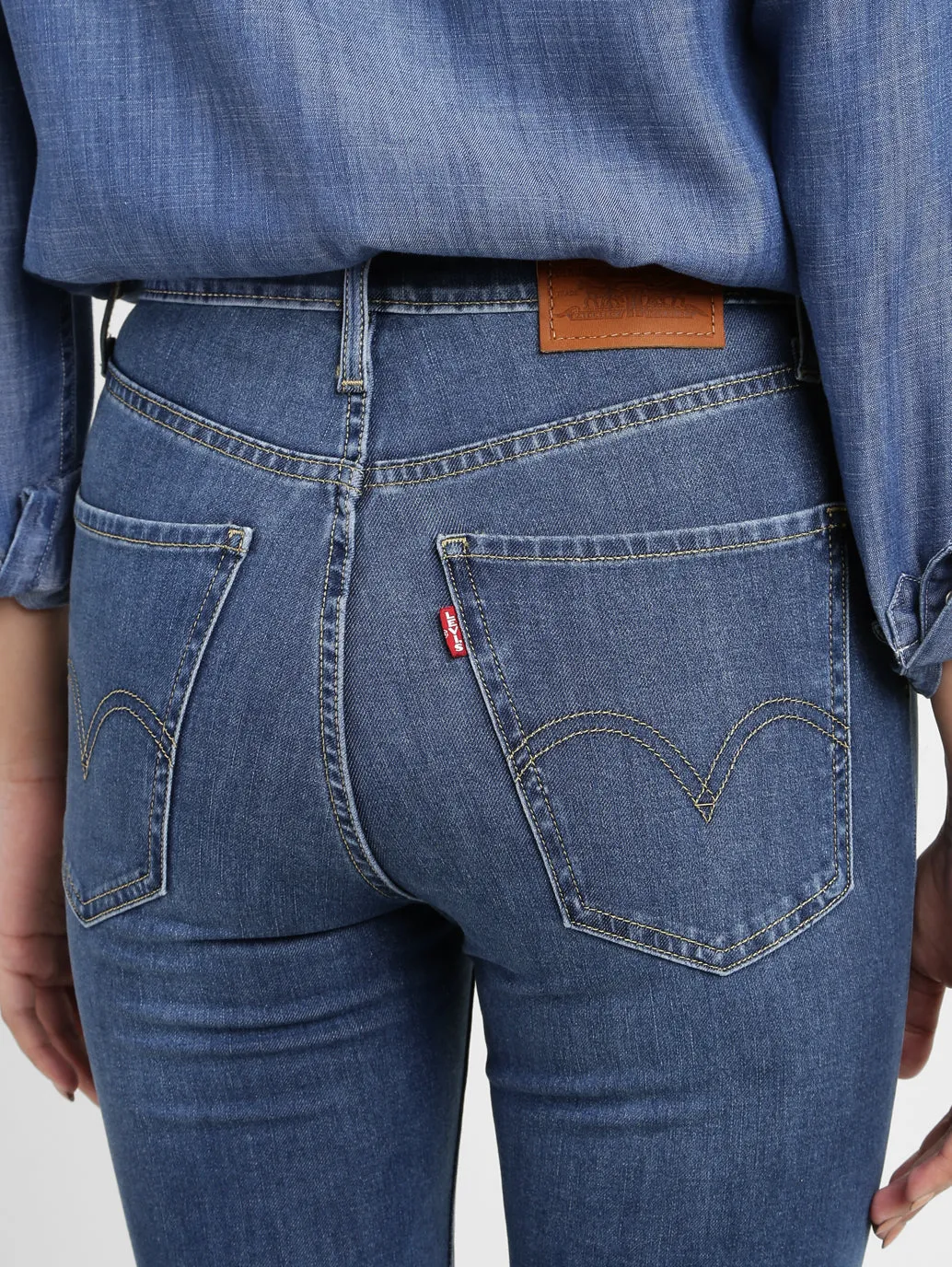 Women's Blue Skinny Fit High Rise Jeans