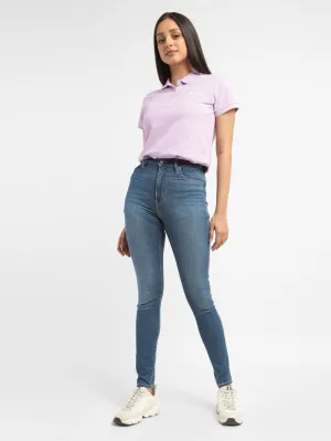 Women's Blue Skinny Fit High Rise Jeans