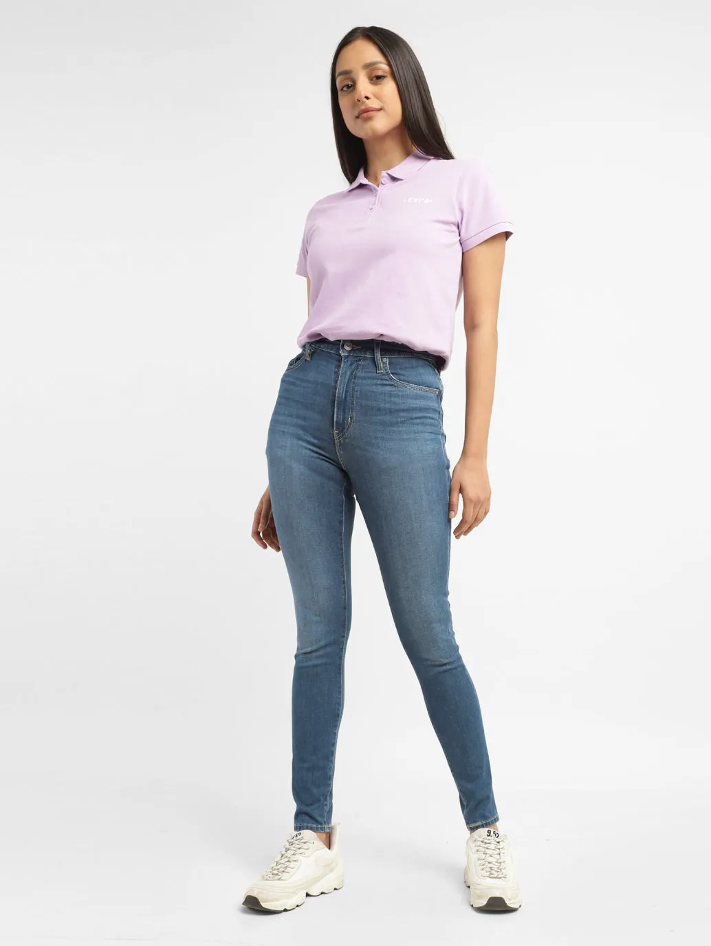 Women's Blue Skinny Fit High Rise Jeans