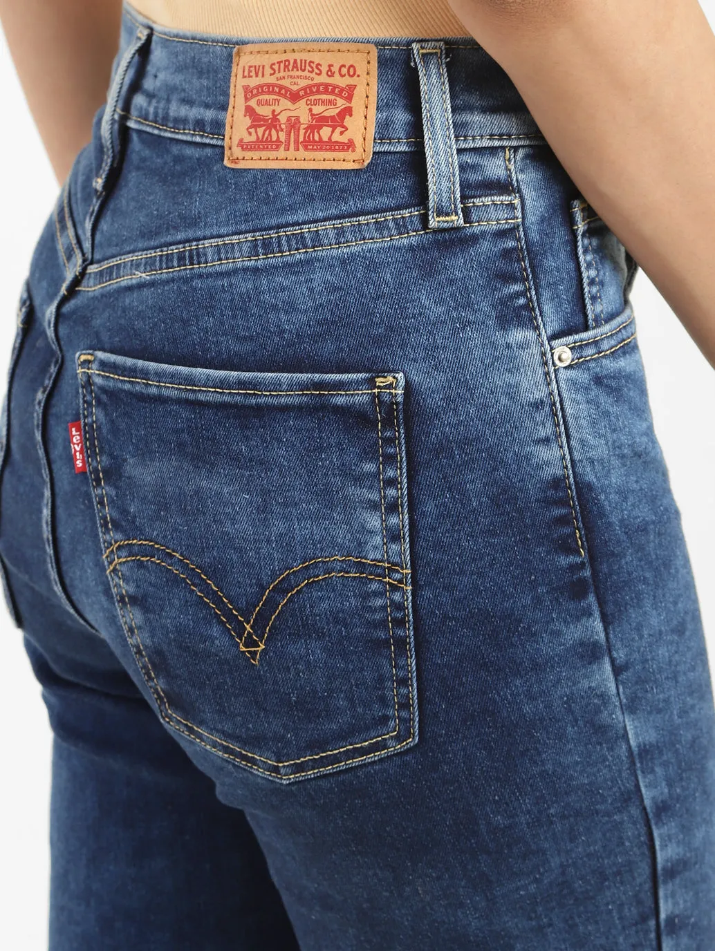 Women's Indigo Skinny Fit High Rise Jeans